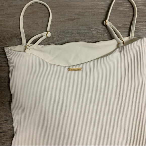 Showpo White Ribbed One Piece - Picture 5 of 5